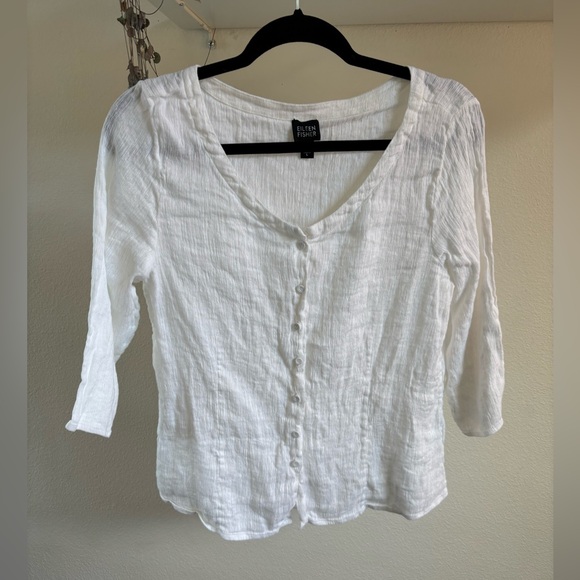 Eileen Fisher linen top - Picture 1 of 7